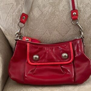 Coach Red Leather Crossbody Bag